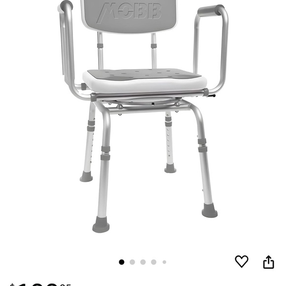 The BEST MOBB+ 3.0 Premium Bathroom Swivel Shower Chair Bath BenchBack360 Degree - Picture 8 of 11